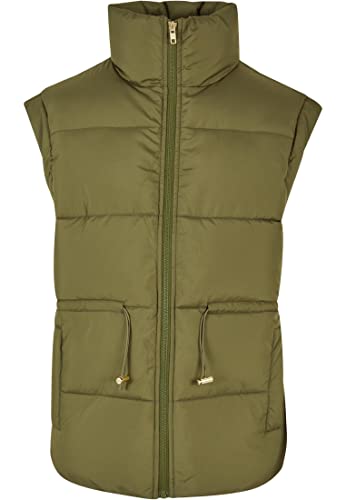 Urban Classics Damen TB5437-Ladies Waisted Puffer Vest Weste, Olive, 3XL von Urban Classics