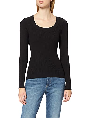 Urban Classics Damen TB4548-Ladies Wide Neckline Sweater Sweatshirt, Schwarz, M von Urban Classics