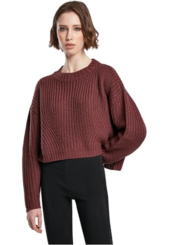 Urban Classics Ladies Wide Oversize Sweater Cherry S von Urban Classics