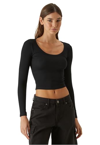 Urban Classics Damen Langarmshirt Ladies Organic Rib Jersey Wide Neck Longsleeve, Langarmshirt aus Bio-Rippjersey mit weitem Halsausschnitt, Größen XS-5XL von Urban Classics