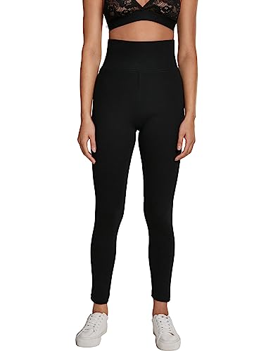 Urban Classics Damen Ladies High Waist Jersey Leggings Leggings,, per pack Schwarz (black 00007), W(Herstellergröße: XS) von Urban Classics