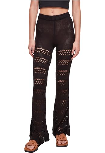 Urban Classics Damen Leggings Ladies Flared Crochet Knit Leggings Black XXL Urban Classics Damen Leggings Ladies Flared Crochet Knit Leggings Black XXL von Urban Classics