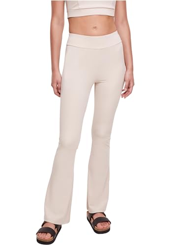 Urban Classics Damen Leggings Ladies Recycled High Waist Flared Leggings softseagrass 4XL von Urban Classics