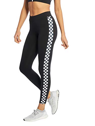 Urban Classics Damen TB2653-Ladies Side Check Leggings, Lange Streetwear- & Sporthose mit seitlichem Schachbrettmuster, blk/Chess, S von Urban Classics