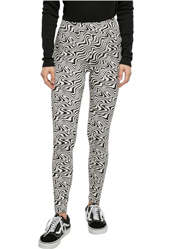 Urban Classics Damen Leggings Ladies Soft AOP Leggings psychedelicblack XL von Urban Classics