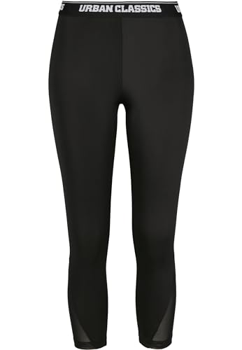 Urban Classics Damen TB3413-Ladies Tech Mesh Pedal Pusher Leggings Klassische Hose, Black, XS von Urban Classics