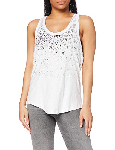 Urban Classics Damen Ladies Long Leo Print Loose Tank Sport Tank Top, per Pack Mehrfarbig (wht/blk 00224), Medium (Herstellergröße: M) von Urban Classics