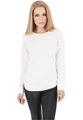 Urban Classics Damen Pullover Pullover Quilt Crew weiß (Offwhite) X-Large von Urban Classics