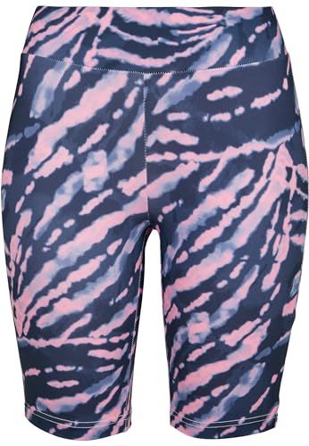 Urban Classics Damen TB3442-Ladies Tie Dye Cycling Yoga-Shorts, darkshadow/pink, S von Urban Classics