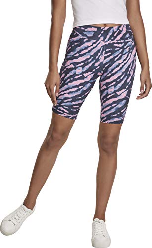 Urban Classics Damen TB3442-Ladies Tie Dye Cycling Yoga-Shorts, darkshadow/pink, XS von Urban Classics