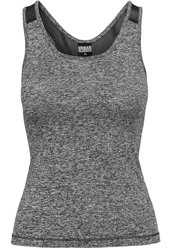 Urban Classics Damen Regular Fit Sport Shirt Ladies Active Melange Trainings Top TB1657, Gr. X-Small, Mehrfarbig (Charcoal/White/Black 1177) von Urban Classics