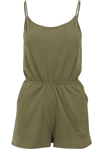 Urban Classics Damen Relaxed Jumpsuit Ladies Short Spaghetti TB1531, Gr. Small, Grün (Olive 176) von Urban Classics