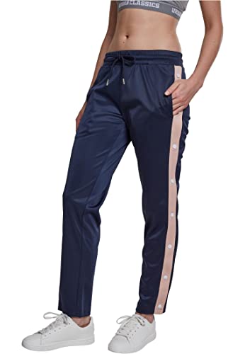 Urban Classics Damen Relaxed Sporthose Ladies Button Up Track Pants TB1995, Gr. 34 (Herstellergröße: XS), Blau (Navy/Lightrose/White 01331) von Urban Classics