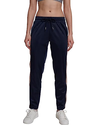 Urban Classics Damen Relaxed Sporthose Ladies Button Up Track Pants TB1995, Gr. 36 (Herstellergröße: S), Blau (Navy/Lightrose/White 01331) von Urban Classics