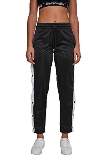 Urban Classics Damen Sweatpants damer knap op bukser sportsbukser Sporthose, Blk/Wht/Blk, L EU von Urban Classics