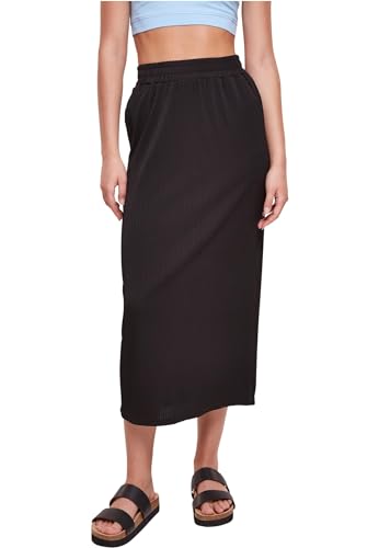 Urban Classics Damen TB6007-Ladies Rib Jersey Midi Skirt Rock, Black, 3XL von Urban Classics