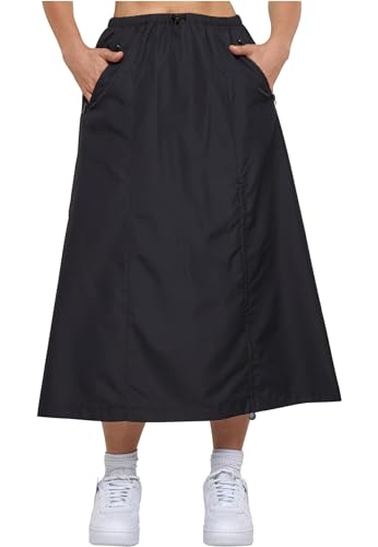 Urban Classics Damen TB6095-Ladies Ripstop Parachute Midi Skirt Rock, Black, 3XL von Urban Classics