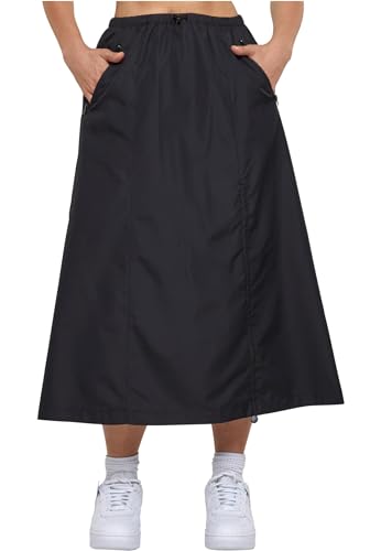 Urban Classics Damen Rock Ladies Ripstop Parachute Midi Skirt Black M von Urban Classics