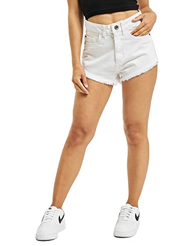 Urban Classics Damen Ladies Denim Hotpants Shorts, White, 27 von Urban Classics