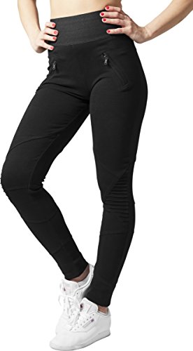 Urban Classics Damen Leggings Interlock High Waist Sportleggings, Schwarz, XS von Urban Classics