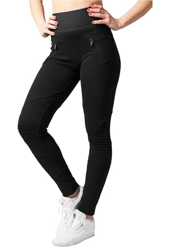 Urban Classics Damen Leggings Interlock High Waist, Schwarz, XS, TB1053-00017-0058 von Urban Classics