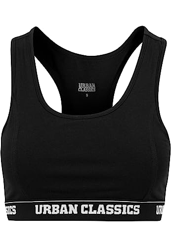 Urban Classics Damen Ladies Logo Bra Sport Tank Top, Schwarz, M EU von Urban Classics