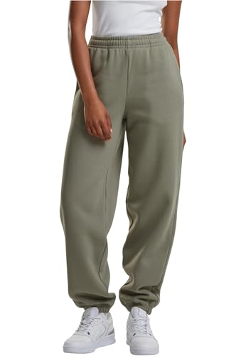Urban Classics Ladies Fluffy Sweatpants paleolive, XXL von Urban Classics