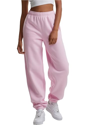Urban Classics Ladies Fluffy Sweatpants softpink, S von Urban Classics