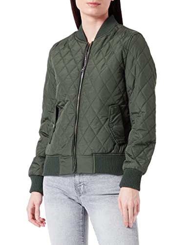 Urban Classics Damen Diamond Quilt Nylon Jacket Jacke, Olive, S von Urban Classics