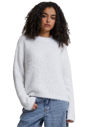 Urban Classics Damen Ladies Feather Mock Neck Sweater White, 3XL von Urban Classics
