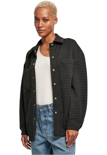 Urban Classics Damen Sweater Ladies Quilted Sweat Overshirt Black 5XL von Urban Classics