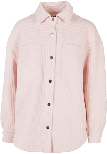 Urban Classics Damen Sweater Ladies Quilted Sweat Overshirt pink L von Urban Classics