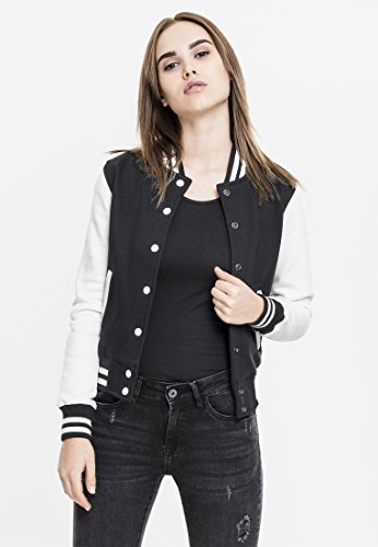 Urban Classics Damen, Sweatjacke, Blk/Wht, 5XL von Urban Classics