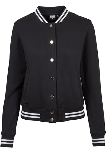 Urban Classics Damen Ladies College Jacket Sweatjacke, Schwarz (Blk/Blk), 5XL EU von Urban Classics