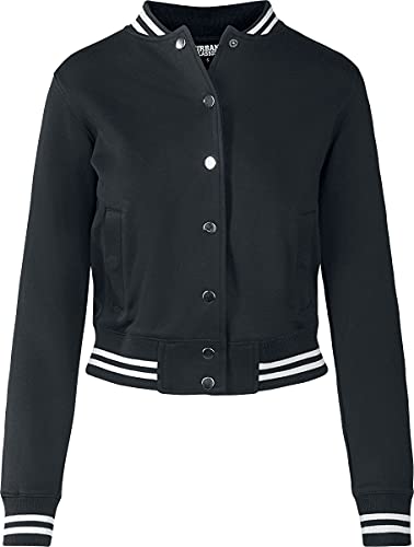 Urban Classics Damen Sweatjacke Ladies College Sweat Jacket,Schwarz,XXL von Urban Classics