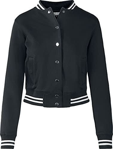 Urban Classics Damen Ladies College Jacket Sweatjacke, Schwarz (Blk/Blk), S EU von Urban Classics