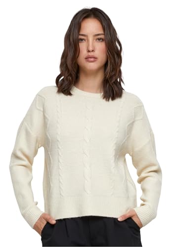 Urban Classics Damen Sweatshirt Ladies Cabel Knit Sweater Sand L von Urban Classics