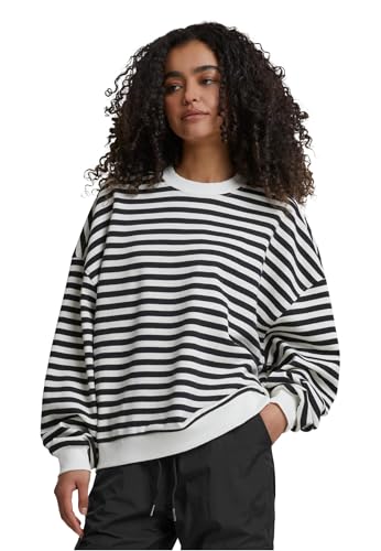 Urban Classics Damen Sweatshirt Ladies Oversized Striped Crewneck, Pullover für Frauen, Oversized, erhältlich in vielen Farben, Größen XS-5XL von Urban Classics
