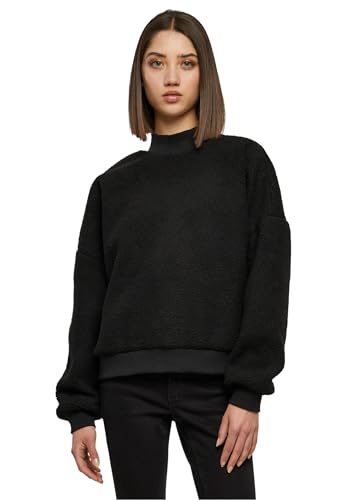 Urban Classics Ladies Sherpa Crewneck Frauen Sweatshirt schwarz S 100% Polyester Basics von Urban Classics