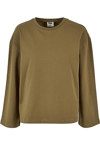 Urban Classics Damen TB6063-Ladies Organic Oversized Longsleeve T-Shirt, tiniolive, M von Urban Classics