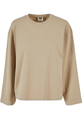 Urban Classics Damen TB6063-Ladies Organic Oversized Longsleeve T-Shirt, wetsand, 3XL von Urban Classics