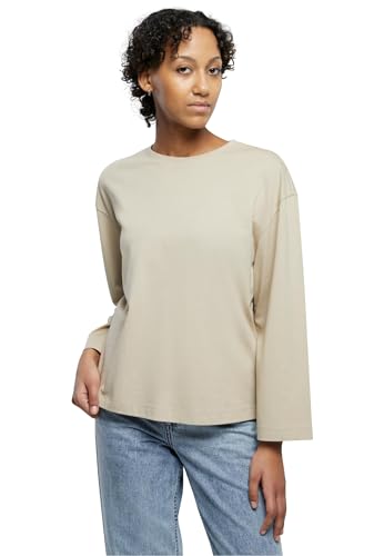 Urban Classics Damen T-Shirt Ladies Organic Oversized Longsleeve wetsand 3XL von Urban Classics