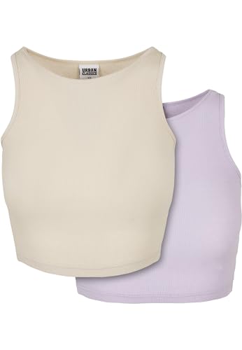 Urban Classics Damen T-Shirt Softseagrass+Lilac 4XL von Urban Classics