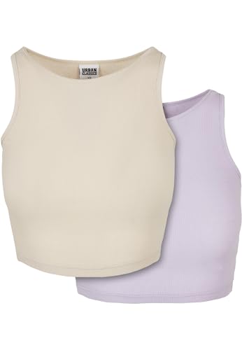 Urban Classics Damen Top Cropped Rib Top 2-Pack, 2er Pack Top für Frauen, kurz geschnitten, Slim Fit, erhältlich in vielen Farben, Größen XS-5XL Urban Classics Damen Top Cropped Rib Top 2-Pack, 2er Pack Top für Frauen, kurz geschnitten, Slim Fit, erhältlich in vielen Farben, Größen XS-5XL von Urban Classics