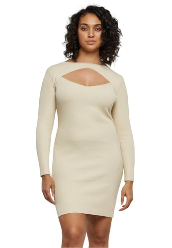 Urban Classics Damen Kleid Ladies Cut Out Dress Sand M von Urban Classics