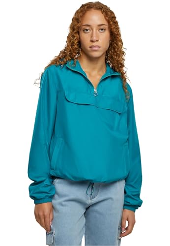 Urban Classics Damen TB2013-Ladies Basic Pull Over Jacket Jacke, watergreen, XS Urban Classics Damen TB2013-Ladies Basic Pull Over Jacket Jacke, watergreen, XS von Urban Classics