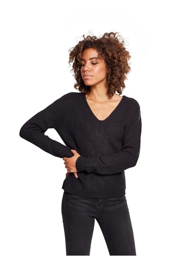Urban Classics Damen Ladies Back Lace Up Sweater Sweatshirt, per Pack Schwarz (Black 00007), X-Small (Herstellergröße: XS) von Urban Classics