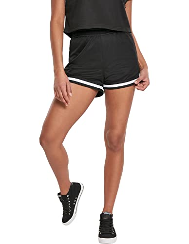 Urban Classics Damen Ladies Stripes Mesh Hot Pants Shorts, per Pack Schwarz (Black 00007), W(Herstellergröße: 5XL) von Urban Classics