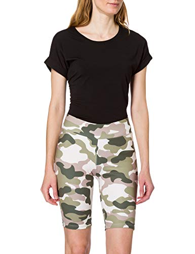 Urban Classics Damen TB3423-Ladies High Waist Tech Cycle Yoga-Shorts, duskrose camo, M von Urban Classics