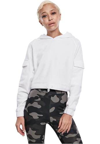 Urban Classics Ladies Short Worker Hoody White S von Urban Classics